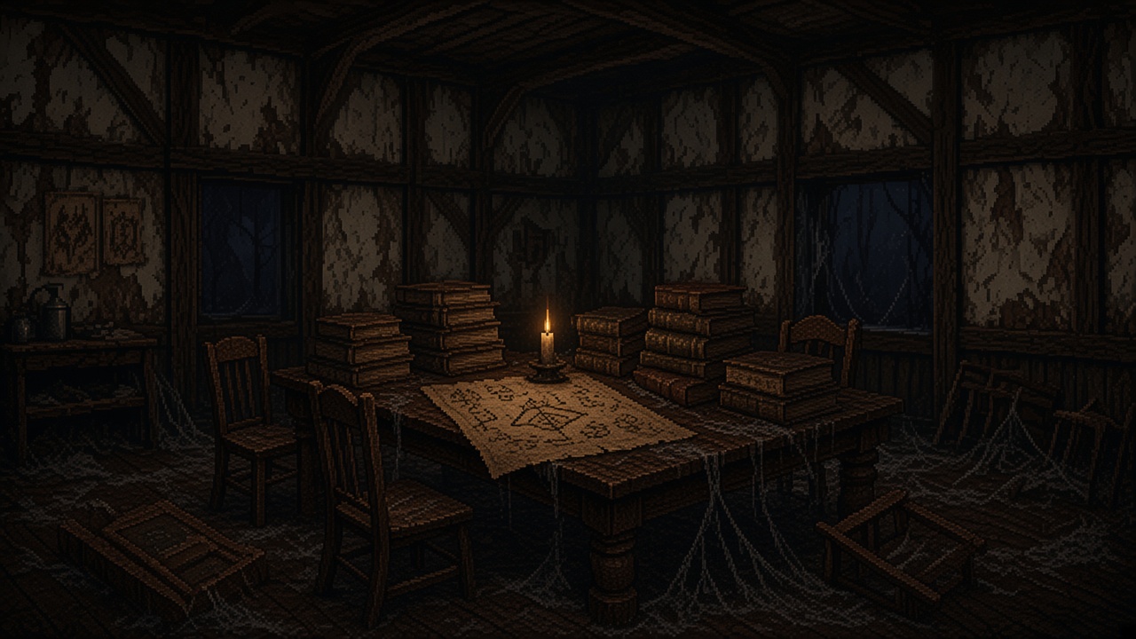 The study, a desk with a brass plaque